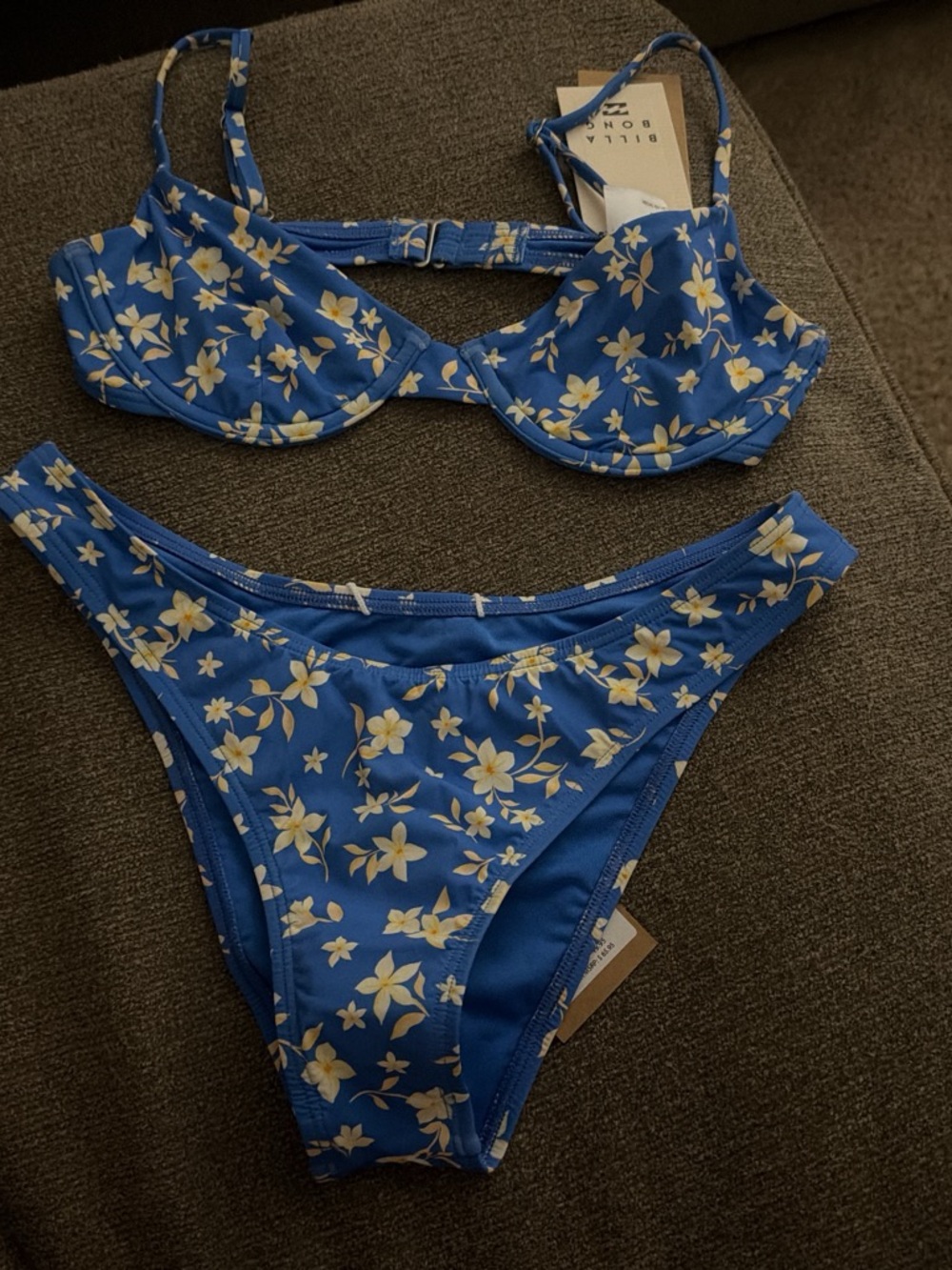 billabong blue Floral Two-Piece Bikini Set